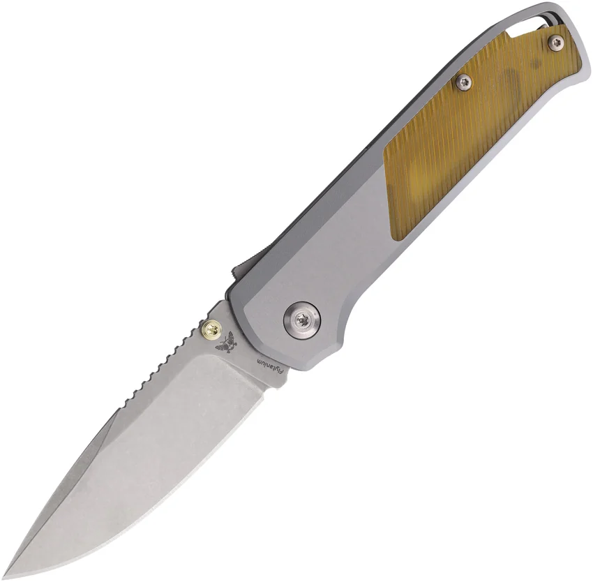Flytanium Arcade Shark-Lock Knife Gray Aluminum W/Ultem (3.2" Stonewash)