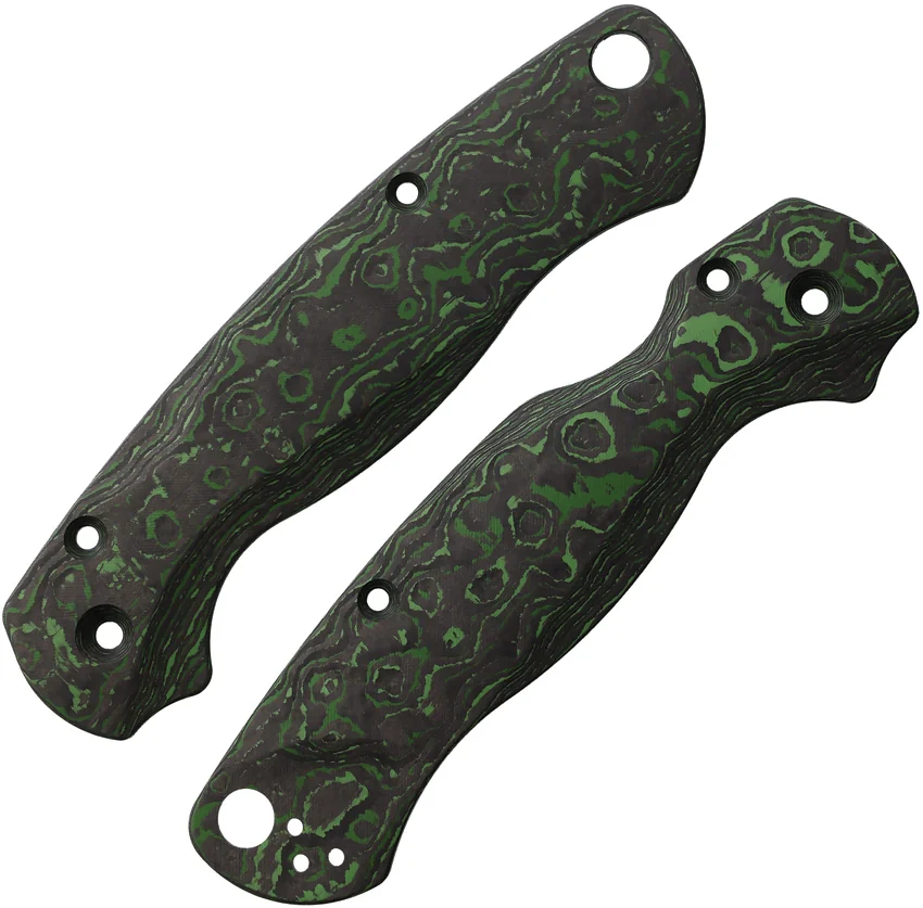 Flytanium Lotus CF Scales for Spyderco Paramilitary 2 - Jungle Wear Fat Carbon