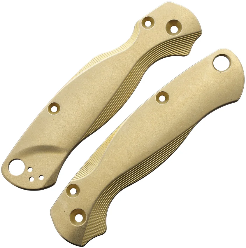 Flytanium Custom Brass Lotus Scales for Spyderco Paramilitary 2