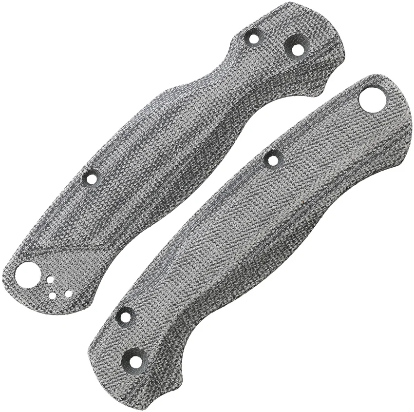 Flytanium Custom Black Canvas Micarta Lotus Scales for Spyderco Paramilitary 2