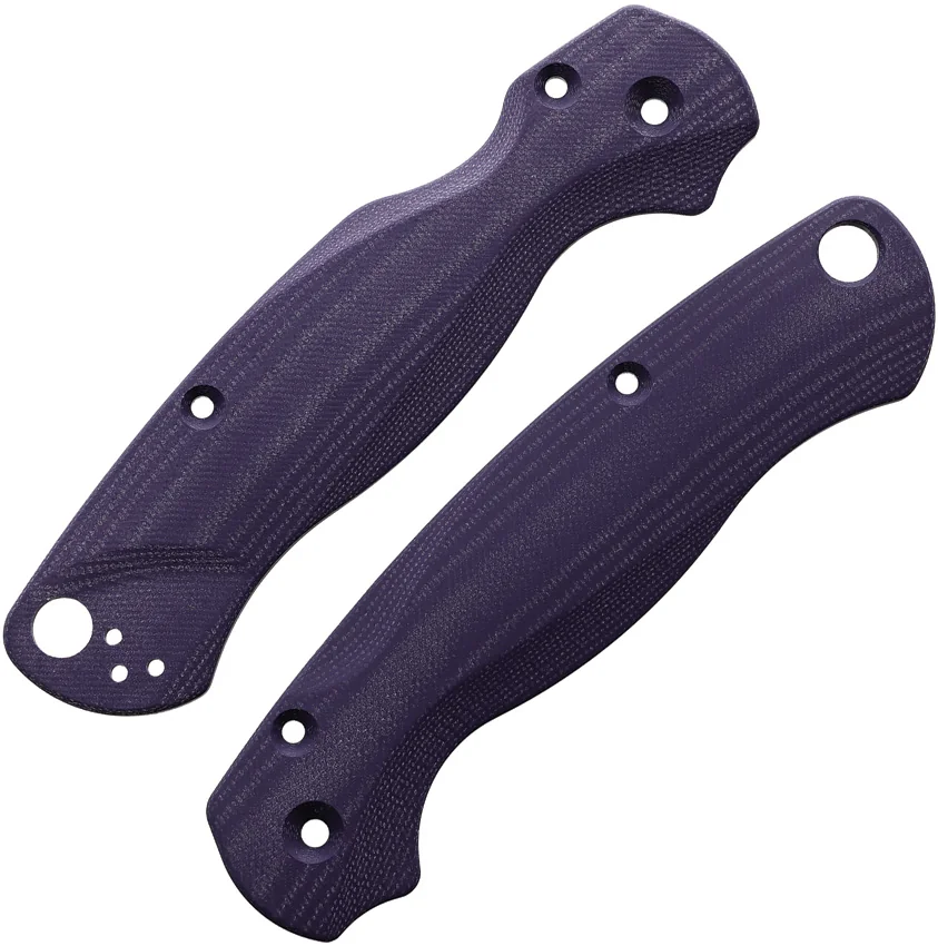 Flytanium Custom Purple G-10 Lotus Scales for Spyderco Paramilitary 2