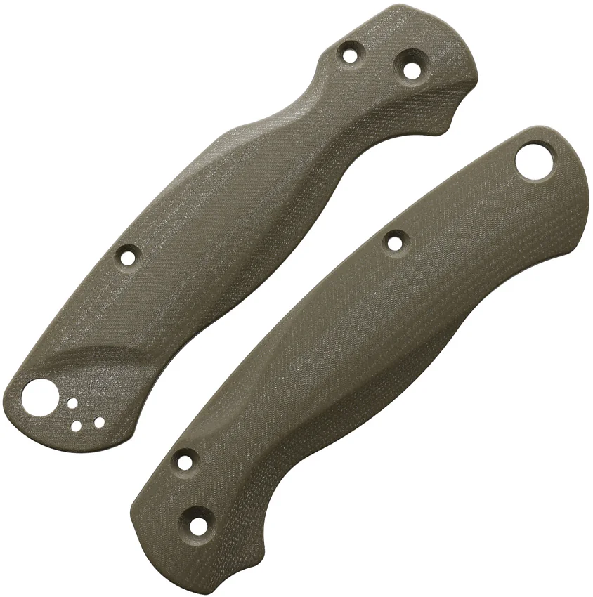 Flytanium Custom OD Green G-10 Lotus Scales for Spyderco Paramilitary 2