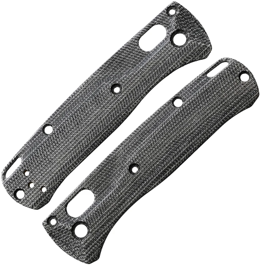 Flytanium Crossfade Scales for Benchmade Mini Bugout - Black Canvas Micarta