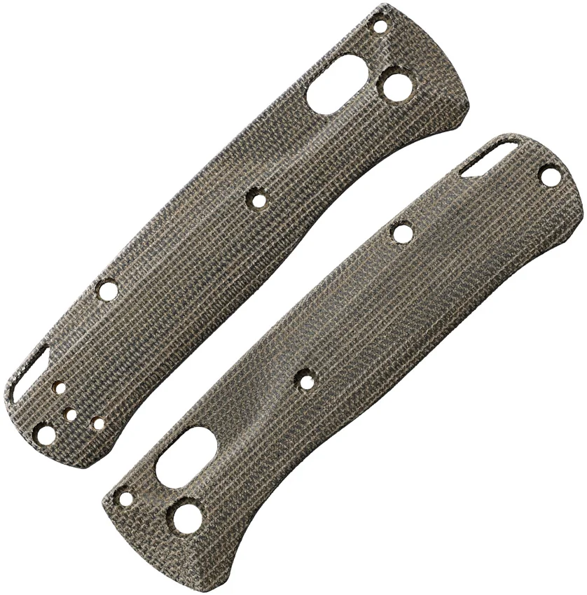 Flytanium Crossfade Scales for Benchmade Mini Bugout - Green Canvas Micarta