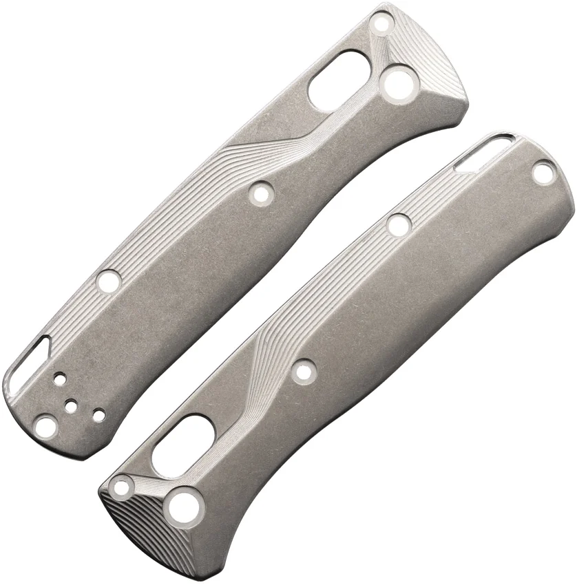 Flytanium Crossfade Ti Stonewash Scales for Benchmade MINI Bugout Knife