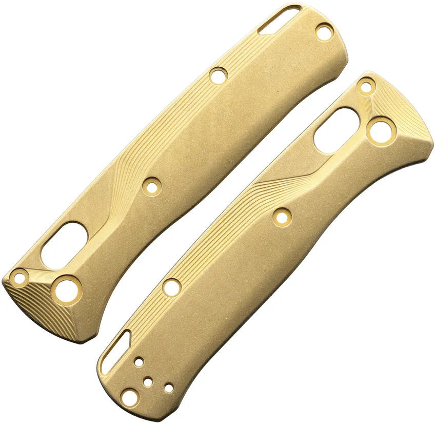 Flytanium Crossfade Brass Scales for Benchmade MINI Bugout Knife