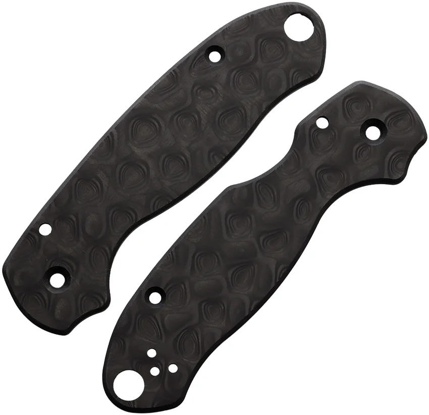 Flytanium Classic Raindrop Carbon Fiber Scales for Spyderco Para3 Knife