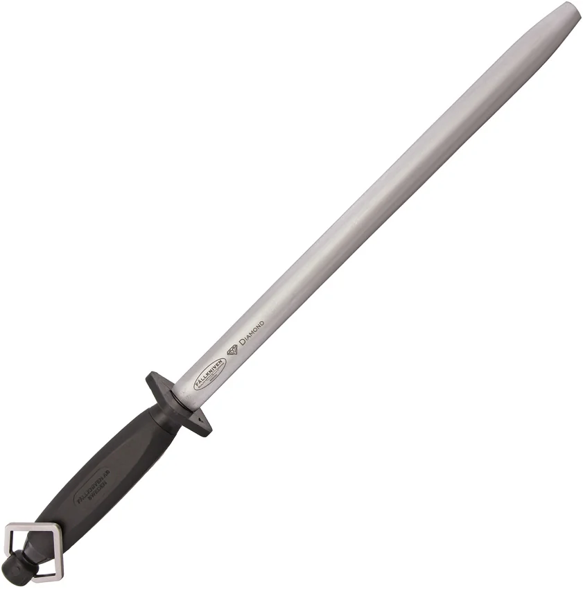 Fallkniven D12 17.75" Pro Diamond Steel Rod Sharpener w/ Black Polymer Handle