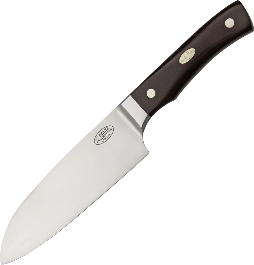 Fallkniven CMT Chefs Delta Fixed Blade Knife Maroon Micarta (6.3" Satin)