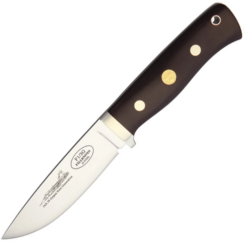Fallkniven Knives F1 Pilot Fixed Blade Knife Red Micarta (3.75" Satin)