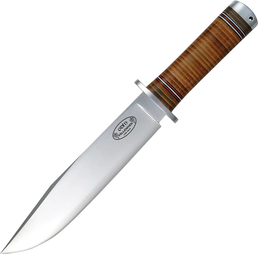 Fallkniven No. 2 Odin Northern Lights Fixed Blade Stacked Leather (7.8" Satin)