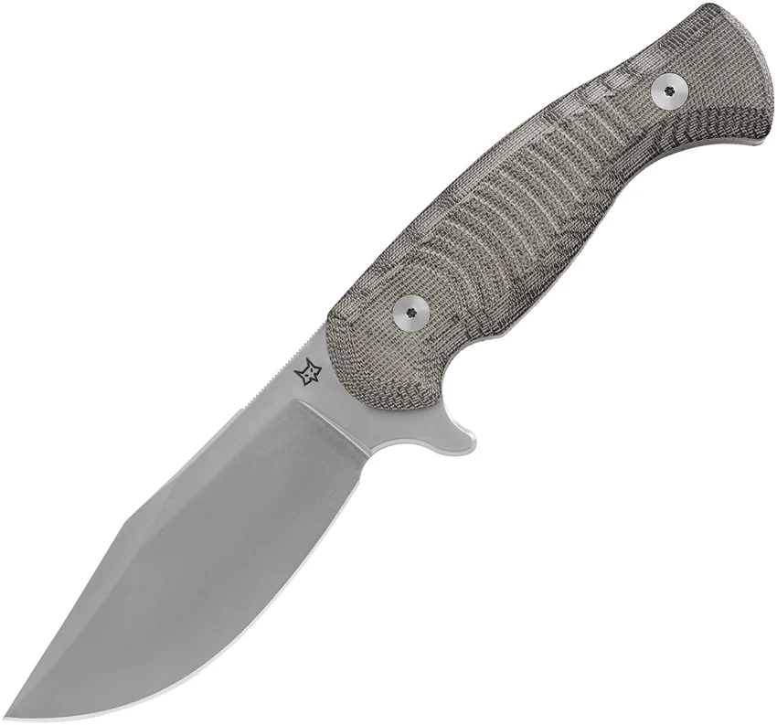 Fox Knives Van Poppel Eastwood Tiger Micarta OD Green (4.50" Stonewash)