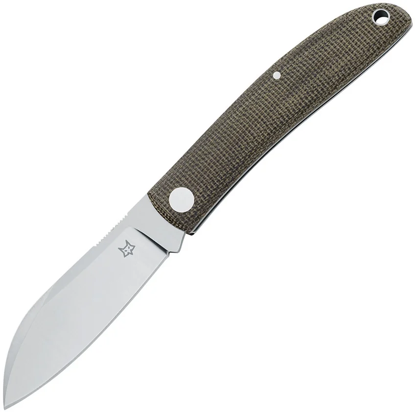 Fox Knives Livri Slip Joint Knife Green Micarta (2.75" Satin) FX-273