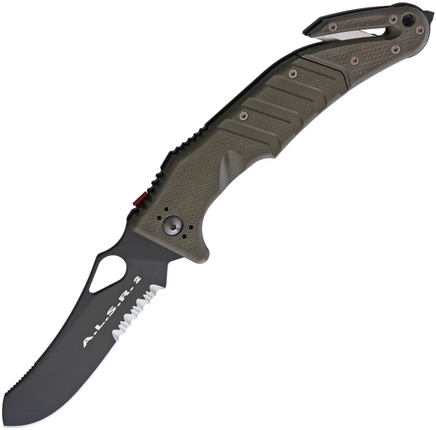 Fox Knives A.L.S.R. Liner Lock Knife Brown FRN (3.9" Black Serr) FX-447 COD