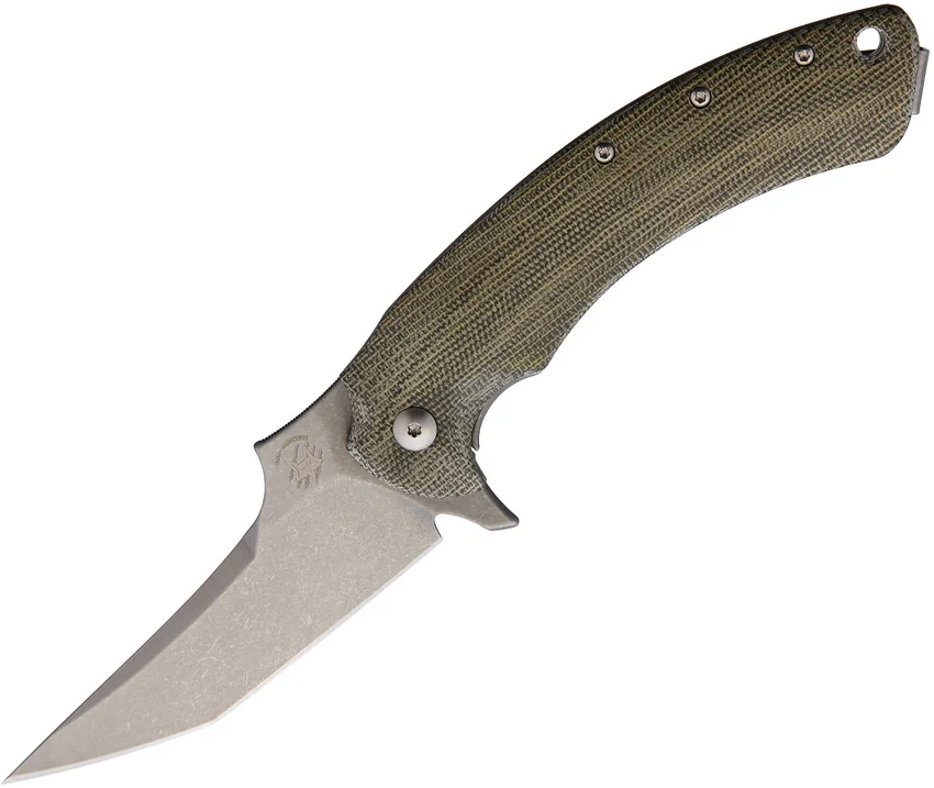 Fox Bastinelli Contrador Titanium Green Canvas Micarta (3.25 SW) FOX537SW