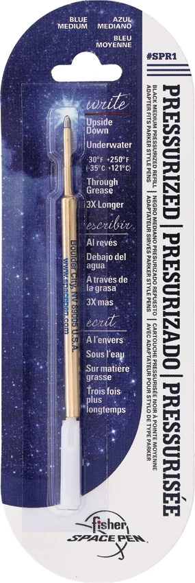 Fisher Space Pen Replacement Ball Point Refill (Blue Medium) PR1