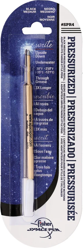 Fisher Space Pen Replacement Ball Point Refill (Black Medium) PR4