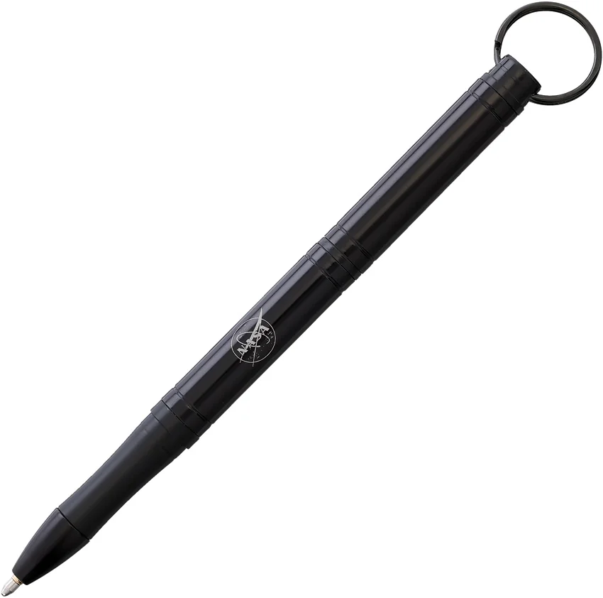 Fisher Space Pen Backpacker Black Anodized Alumimum Pen w/NASA Meatball Logo