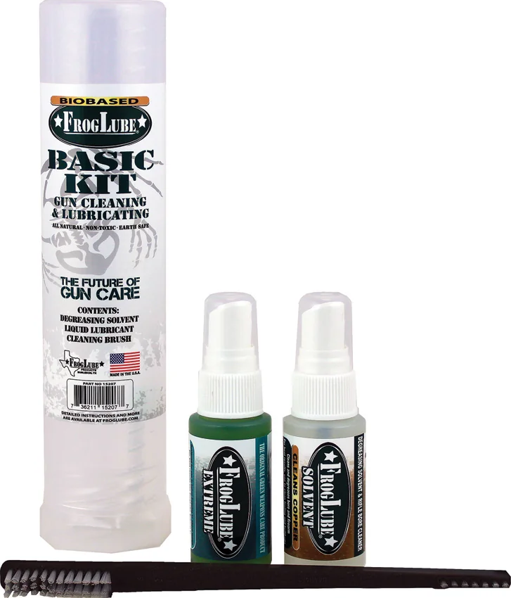 FrogLube Complete Weapon Care Kit w/ CLP, Solvent & Nylon Cleaning Brush