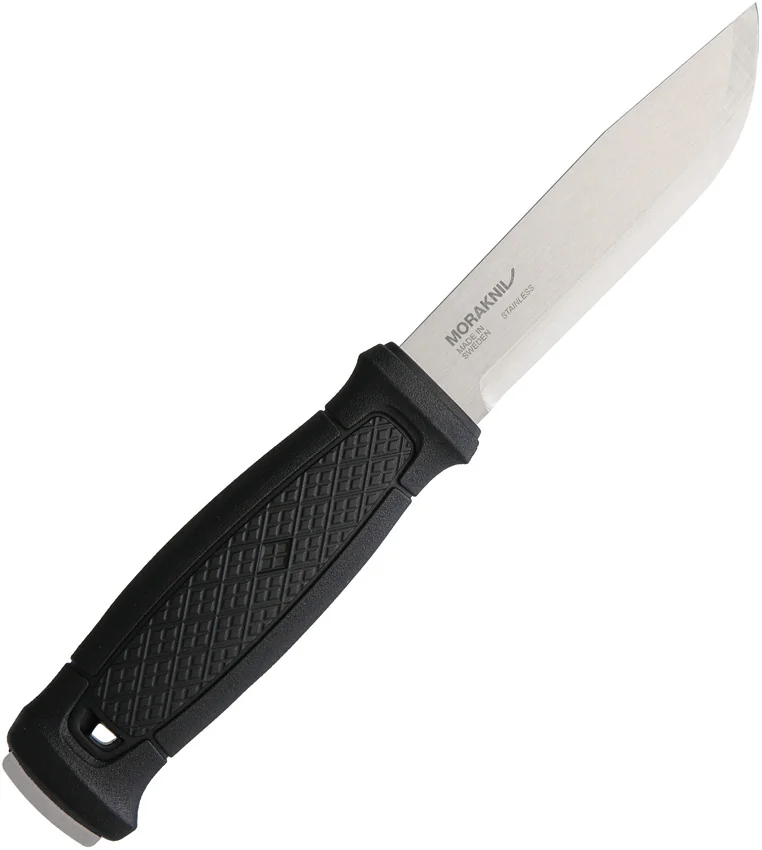 Morakniv Garberg Fixed Blade Knife Black w/ Leather Sheath (4.25" Satin)