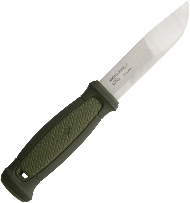 Morakniv Kansbol Fixed Blade Knife OD Green w/ Multi-Mount Sheath (4.125" Satin)