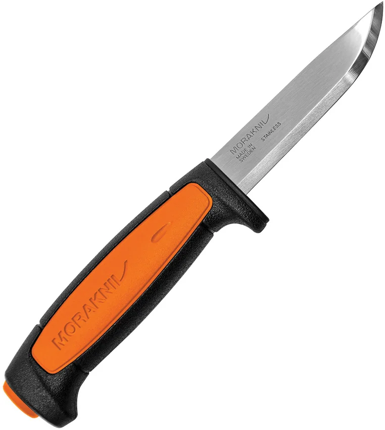 Morakniv Basic 546 Fixed Blade Knife Black/Orange (3.5" Satin)