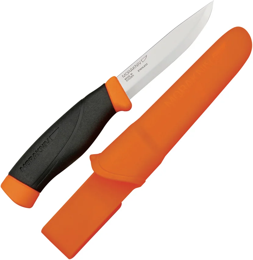 Morakniv Companion Heavy Duty Fixed Blade Black/Orange (3.88" Satin)