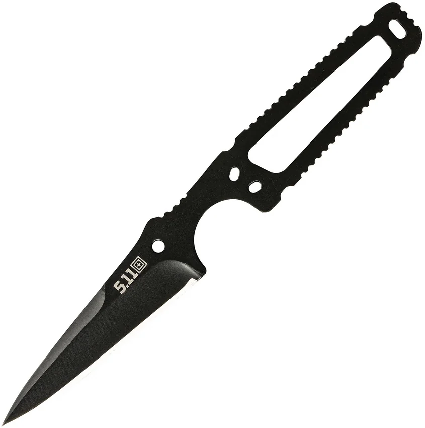 5.11 Tactical Heron Fixed Blade Knife Black Stainless Steel (2.65" Black)