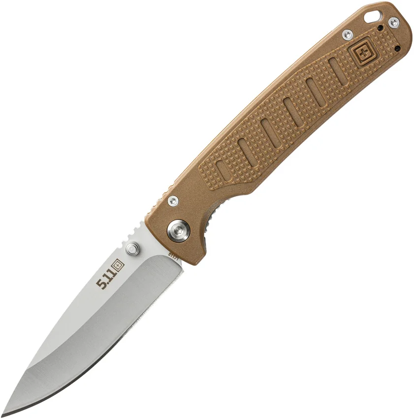 5.11 Tactical Icarus DP Full Liner Lock Knife Tan FRN (3.25" Satin)