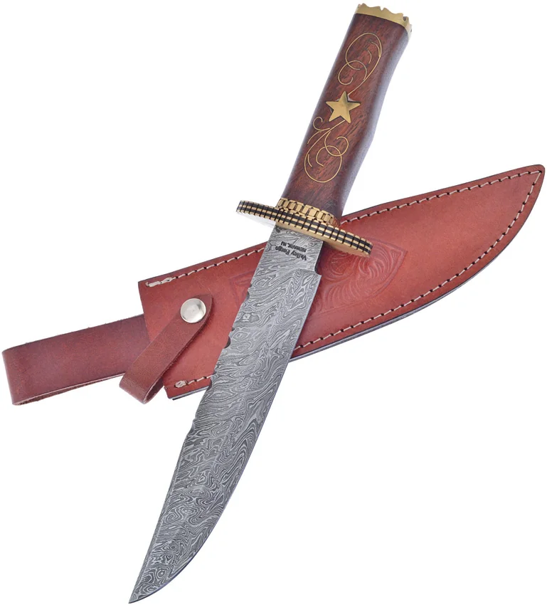 Frost Cutlery Bowie Damascus Walnut