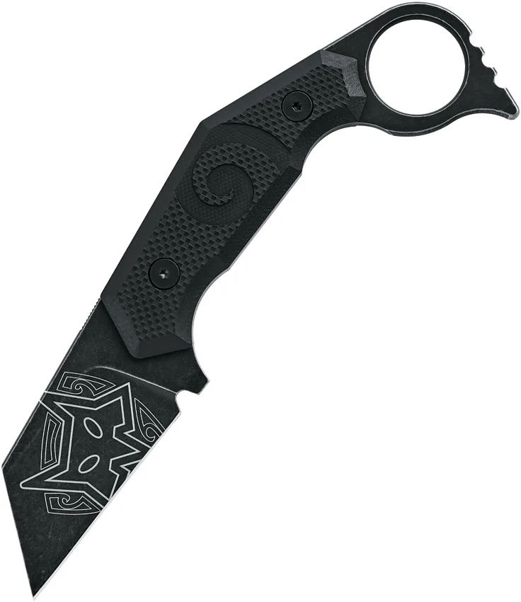 Fox Knives Toa Fixed Blade Knife Black G-10 (2.95" Black Stonewash) FX652