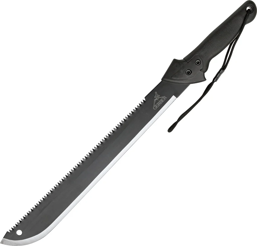 Gerber Gator Machete (18" Black Sawback) 31-000758