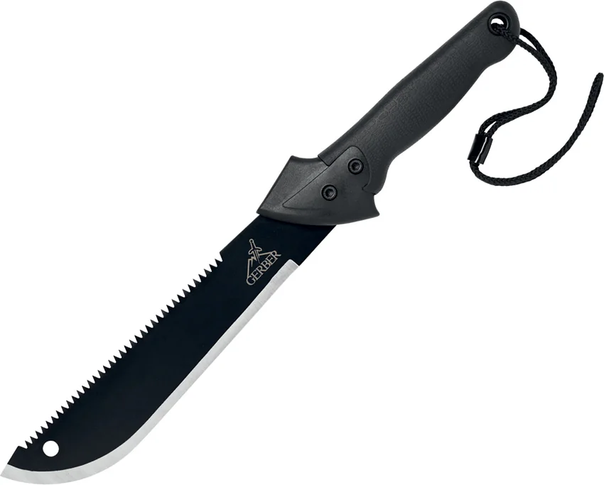 Gerber Gator Machete Jr Fixed Blade (10.75" Black Plain)