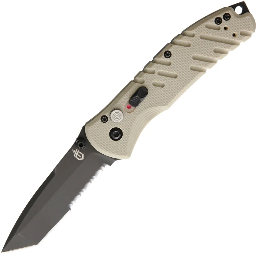 Gerber Propel Downrange AO Knife Desert Tan Assisted Opening (3.5" Black Serr)