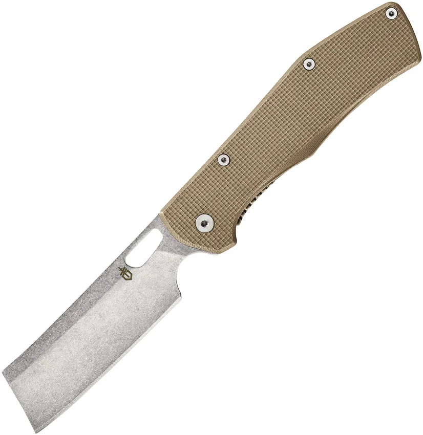 Gerber Flatiron Frame Lock Knife Tan G-10 (3.5" Stonewash)