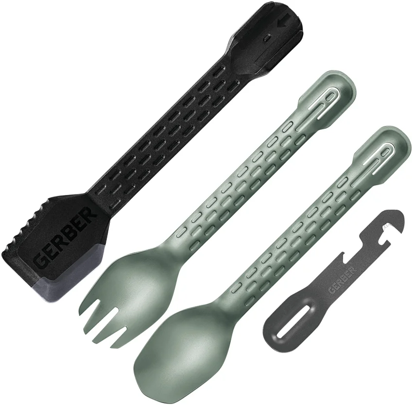 Gerber ComplEAT 4PC Lightweight Utensil Set (Baltic HZ Green/Blk/Gray ) G1072329
