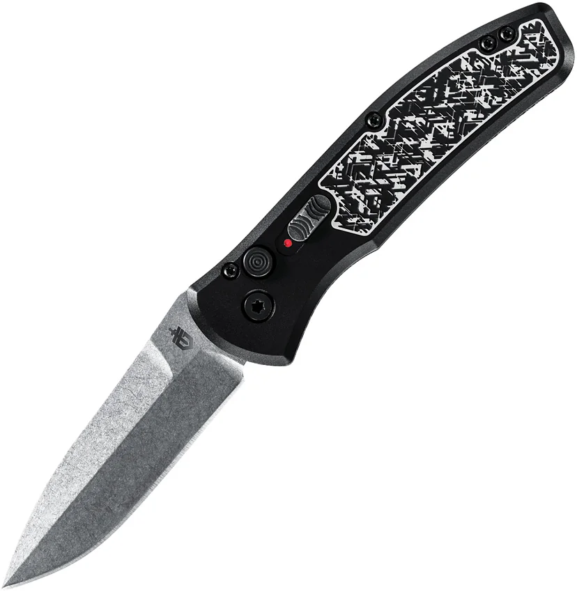 Gerber Empower Automatic Knife Black/White Armor Grip (3.25" SW) 30-001323N