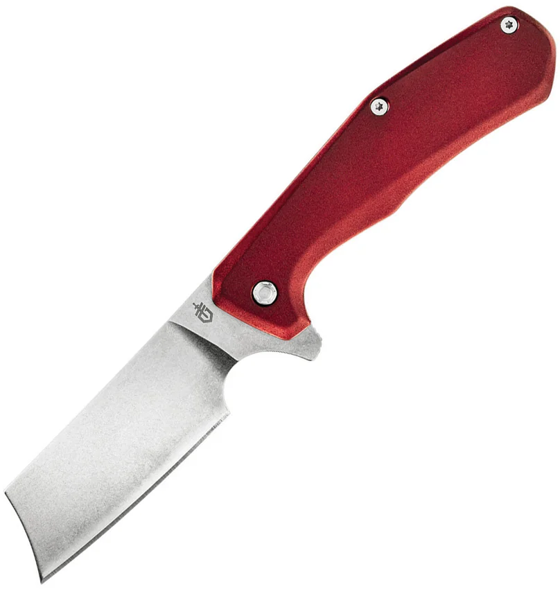Gerber Asada Flipper Knife Red Aluminum (3" Stonewash) 30-001805