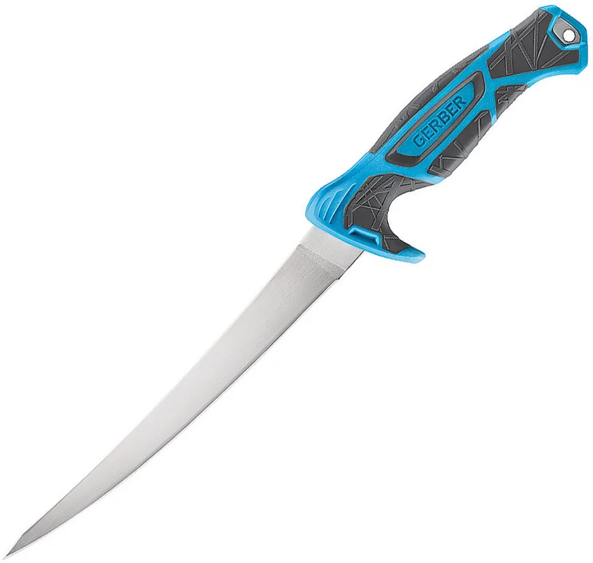 Gerber Controller 8" Fillet Fishing Knife Fixed Blade Blue (8" Satin)
