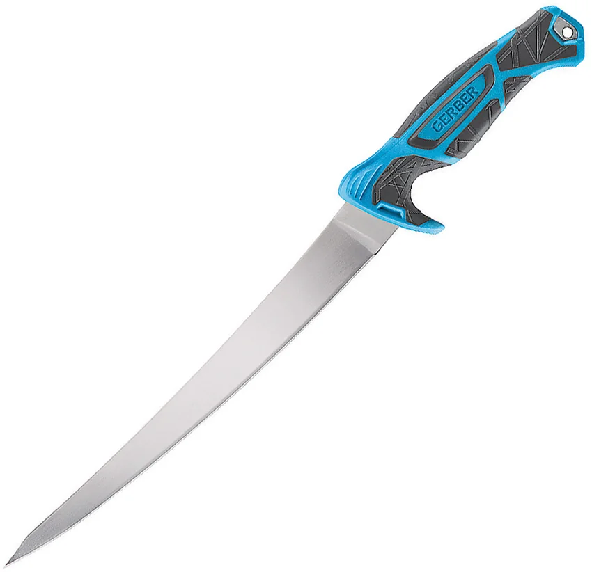 Gerber Controller 10" Fillet Fishing Knife Fixed Blade Blue (10" Satin)