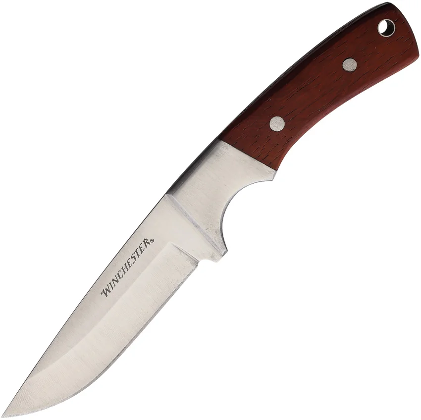 Winchester Hunter Fixed Blade Knife Brown Wood (3.875" Satin) G41340