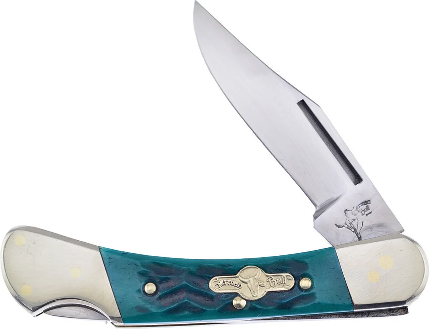 German Bull Lockback Green Bone