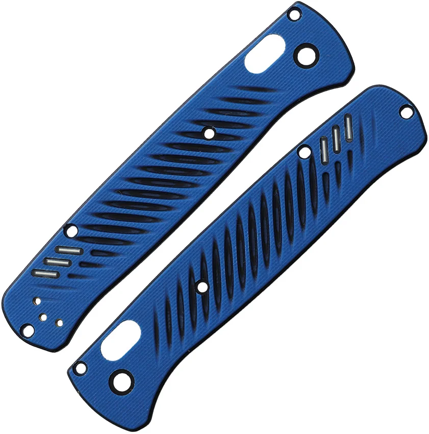 Glow Rhino Benchmade Bugout Gillz G-10 Scales w/ Tritium Inserts (Blue/Black)