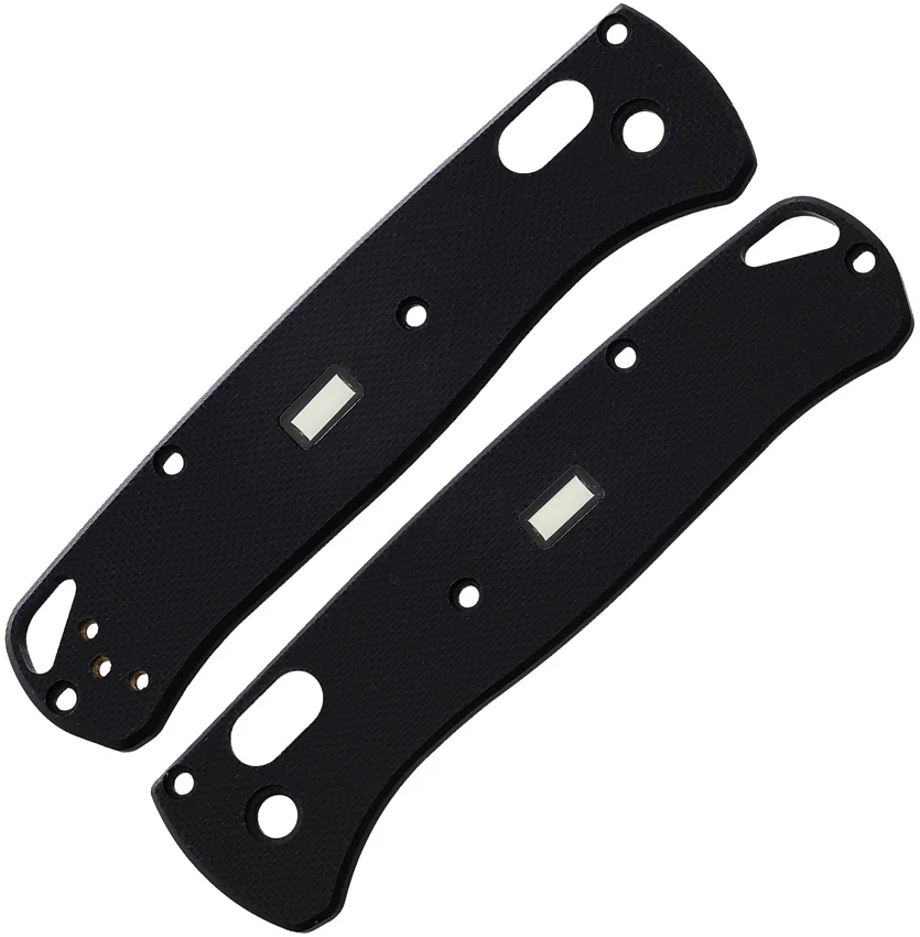 Glow Rhino Bugout G-10 Scales Plain With Tritium Inserts (Black)