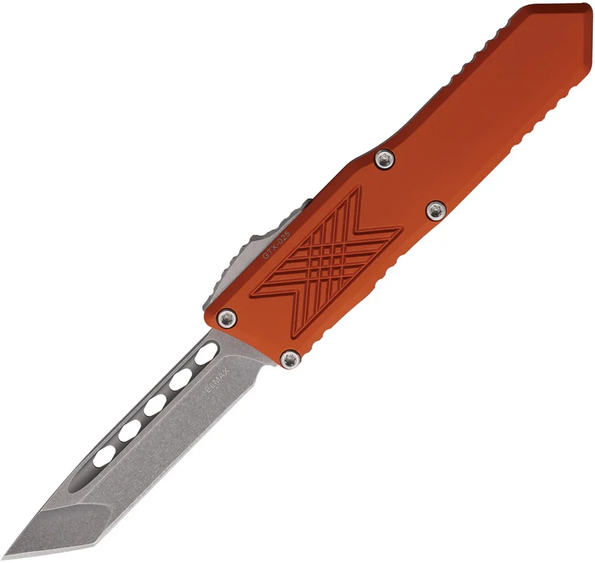 Guardian Tactical GTX-025 OTF Automatic Knife Burnt Orange Aluminum (2.5" SW)