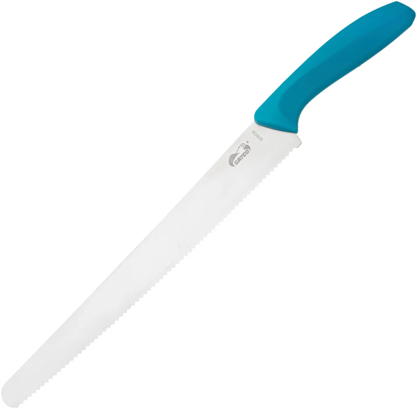 Gatco 14.25" Fixed  Blade Bread Knife Teal Zytel
