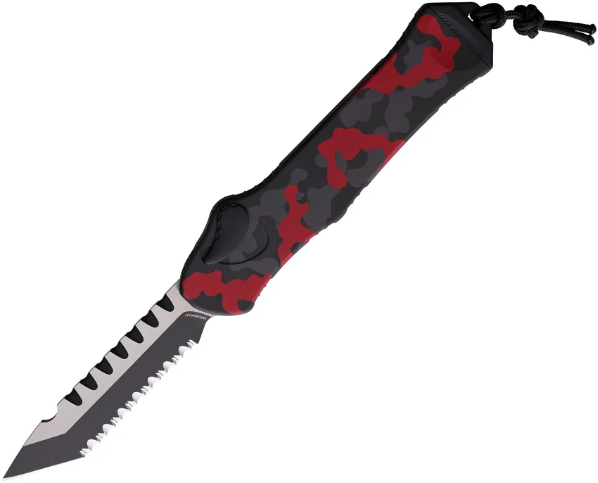 Heretic Knives Auto Hydra OTF Recurve Red