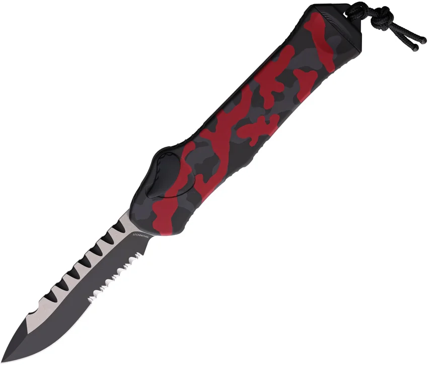 Heretic Knives Auto Hydra OTF Recurve Red