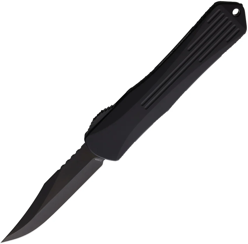 Heretic Knives Manticore X OTF Auto Black, Purple Camo Alum/CF (3.7" Blk) Elmax