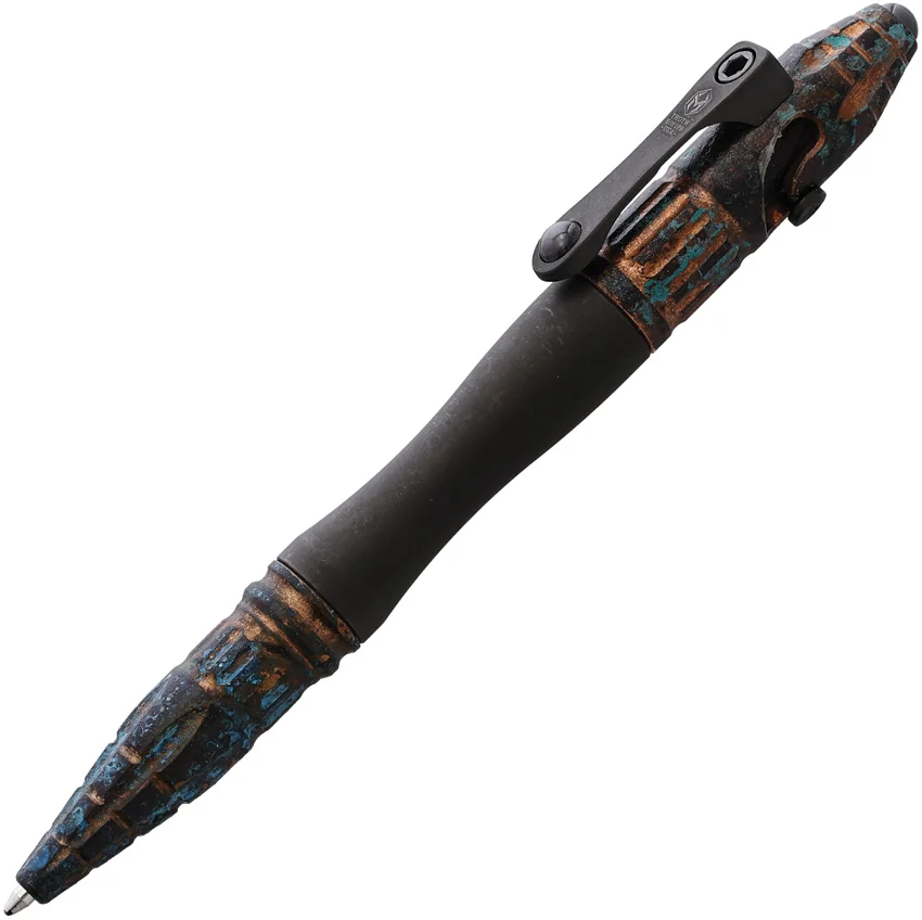 Heretic Knives Thoth Tactical Pen Black Titanium - Blue, Copper